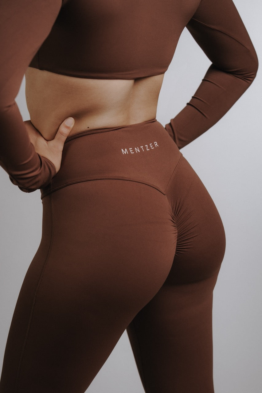 ALORA    Flare Legging Brown