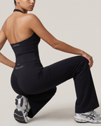 Wide Leg Black — Pantalón Deportivo de Tiro Alto