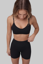 Top Deportivo Mujer Soporte Medio Negro