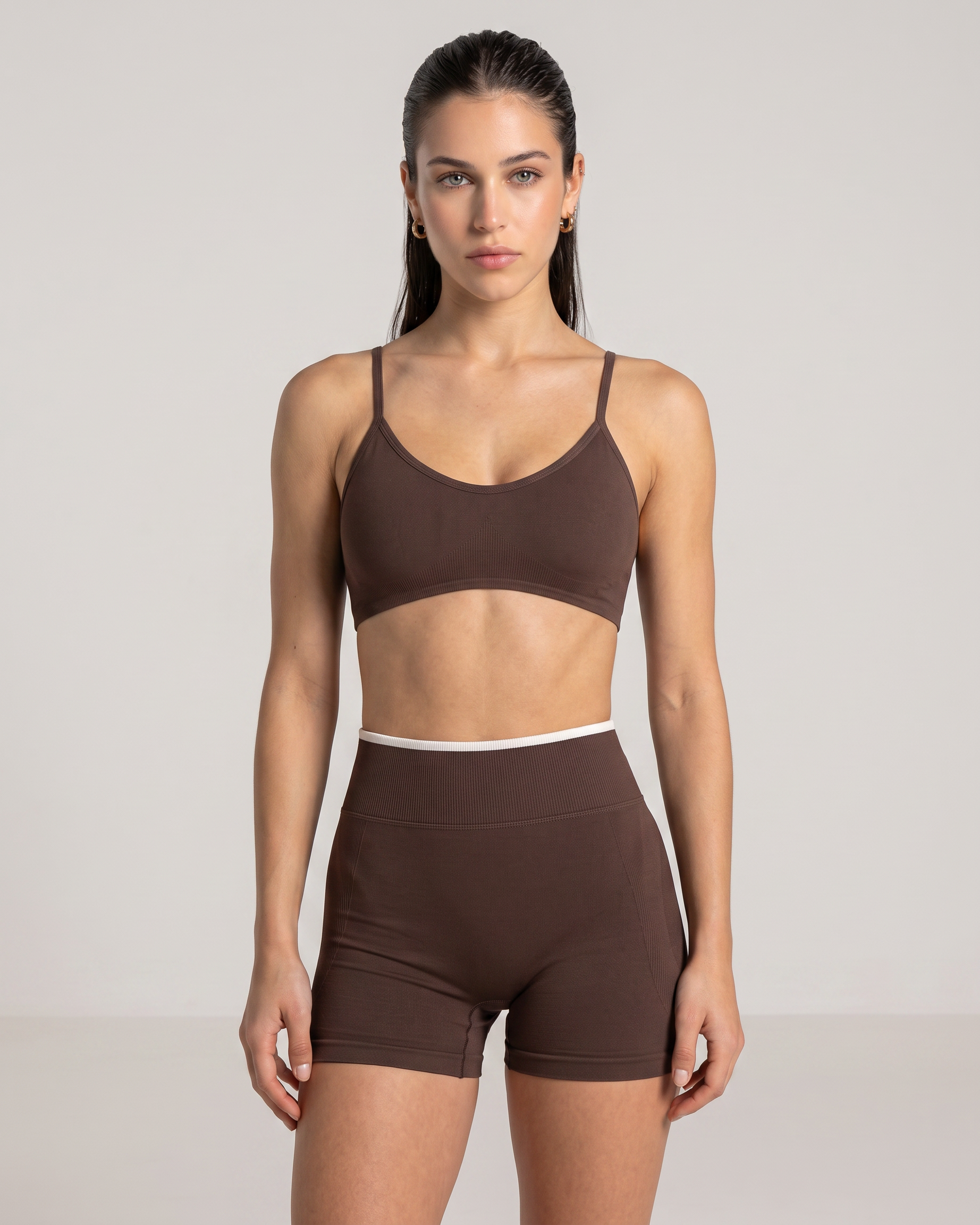 Shorts Deportivos  SCULP Scrunch™ Marrón