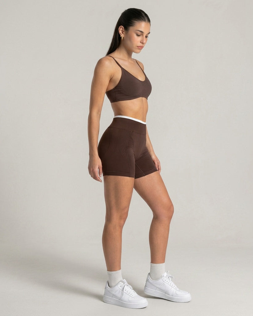 Shorts Deportivos  SCULP Scrunch™ Marrón