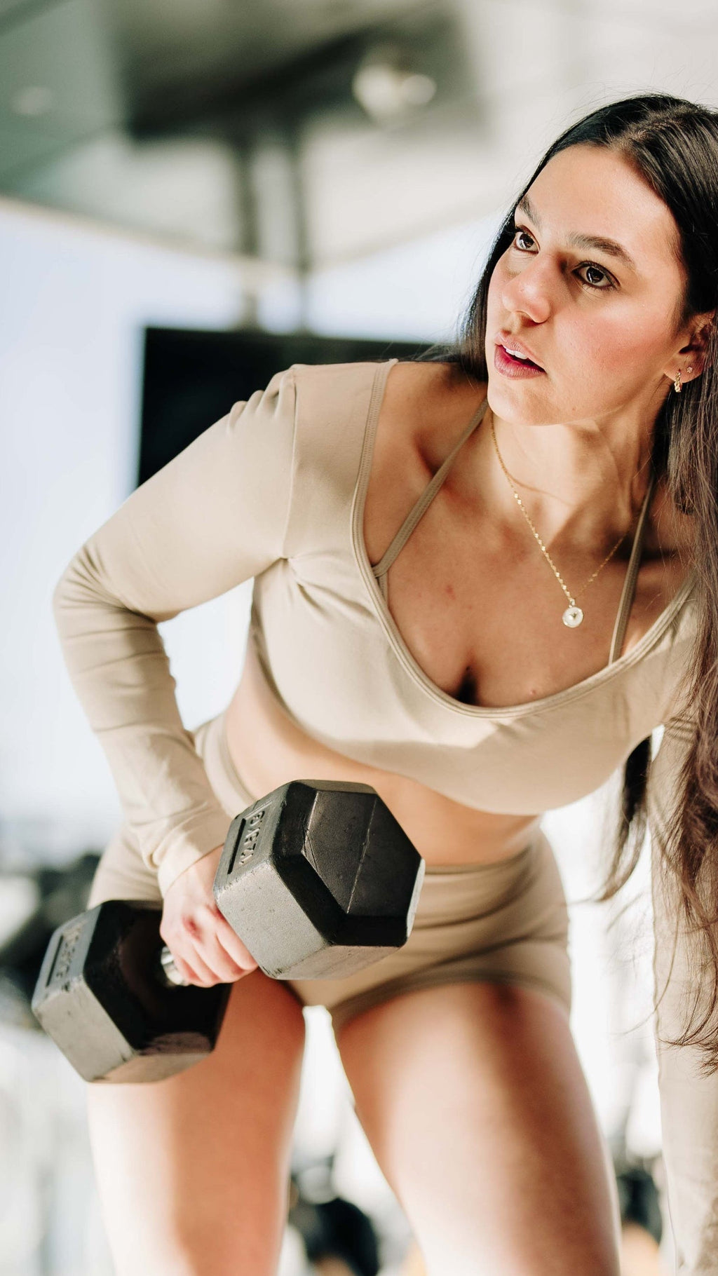 Top deportivo mujer manga larga escote cuadrado Mentzer Chile