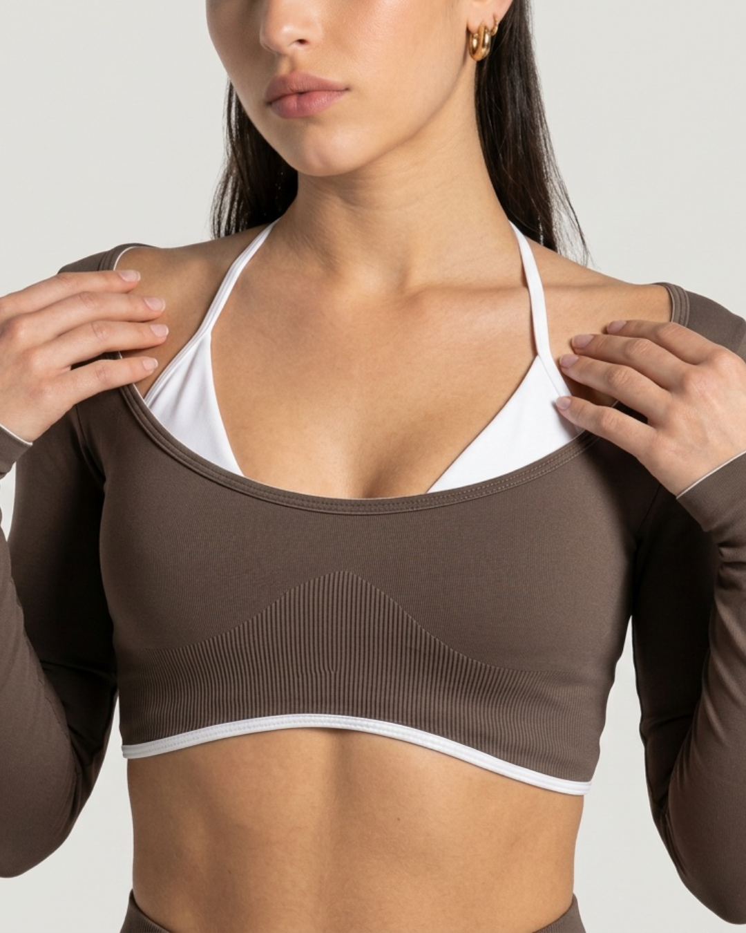 Top Deportivo Manga Larga SCULP™ Brown