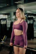 Top deportivo mujer manga larga escote cuadrado Mentzer Chile